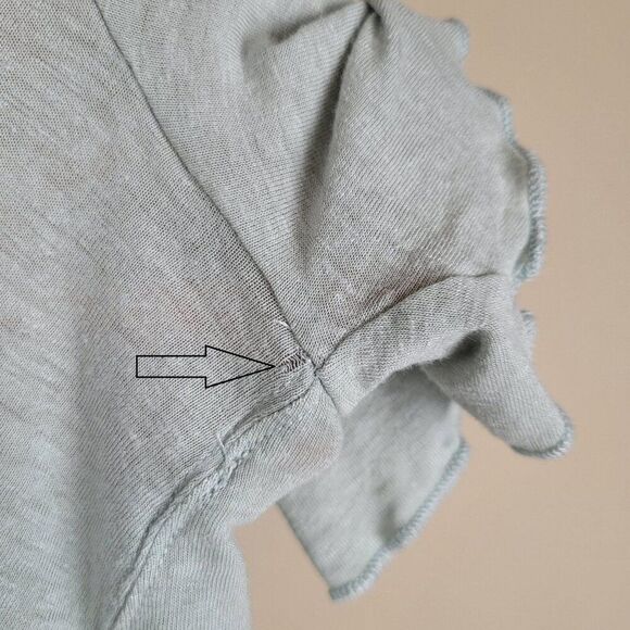 Free People Rayon Linen Bittersweet Cold Shoulder Short Sleeve Top Green Size S - Picture 8 of 10